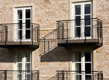 Hotel complex: Timber patio doors
